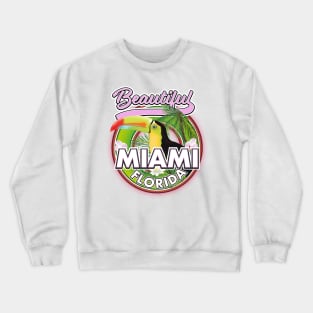 Beautiful Miami Florida travel logo Crewneck Sweatshirt